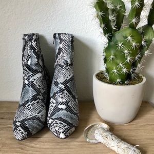 Public Desire Raya Boots in Snake Print